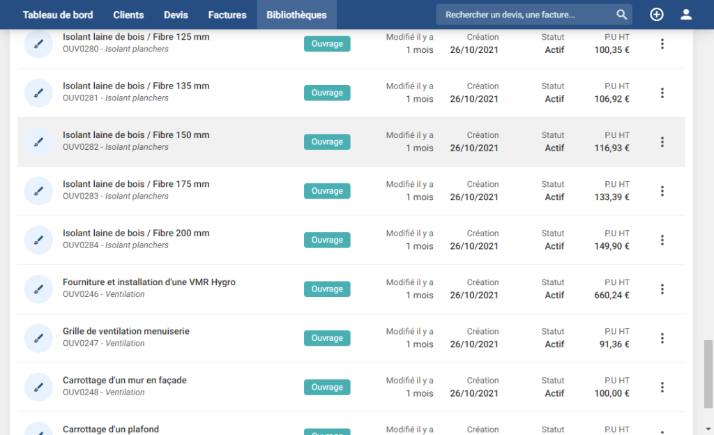 capture d'écran bibliotheque renogest